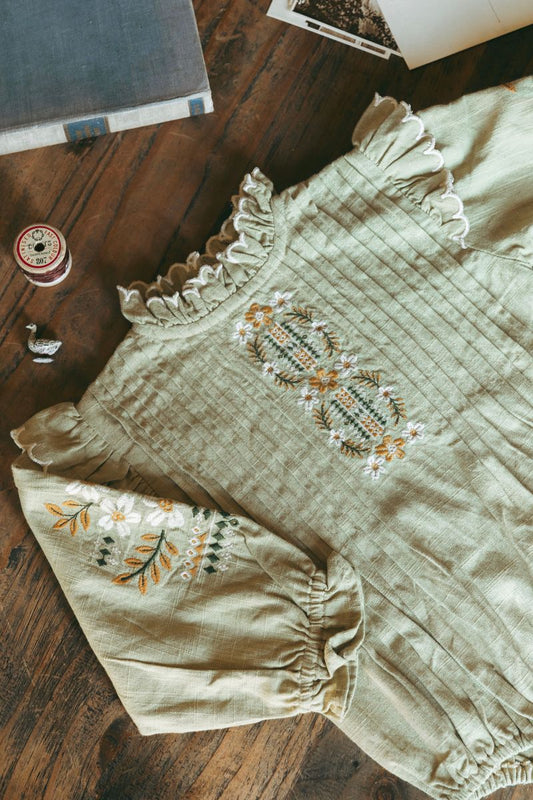 Barboteuse Marie verte - Lali Kids