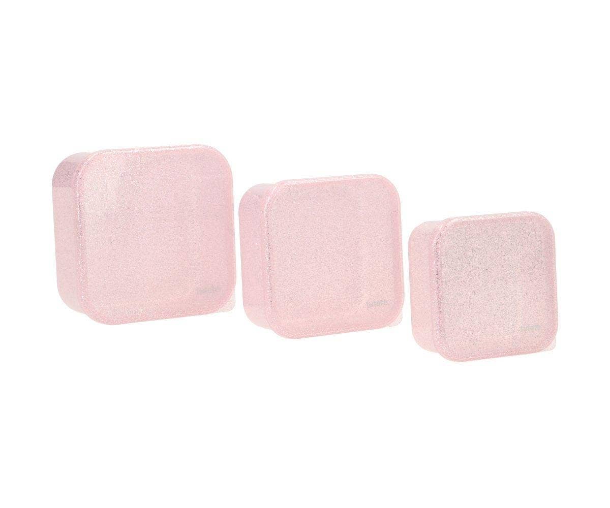 3 Boîtes Déjeuner Glitter Rose - Tutete