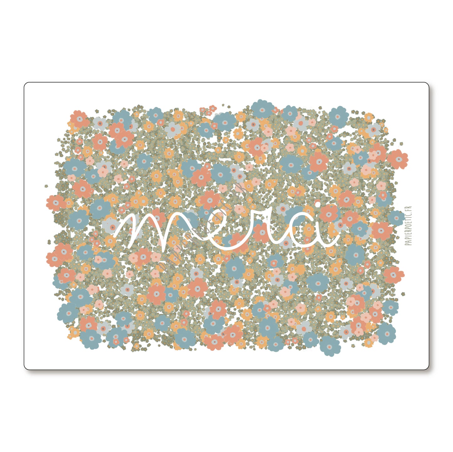 Carte "Merci" liberty - Papier Poetic
