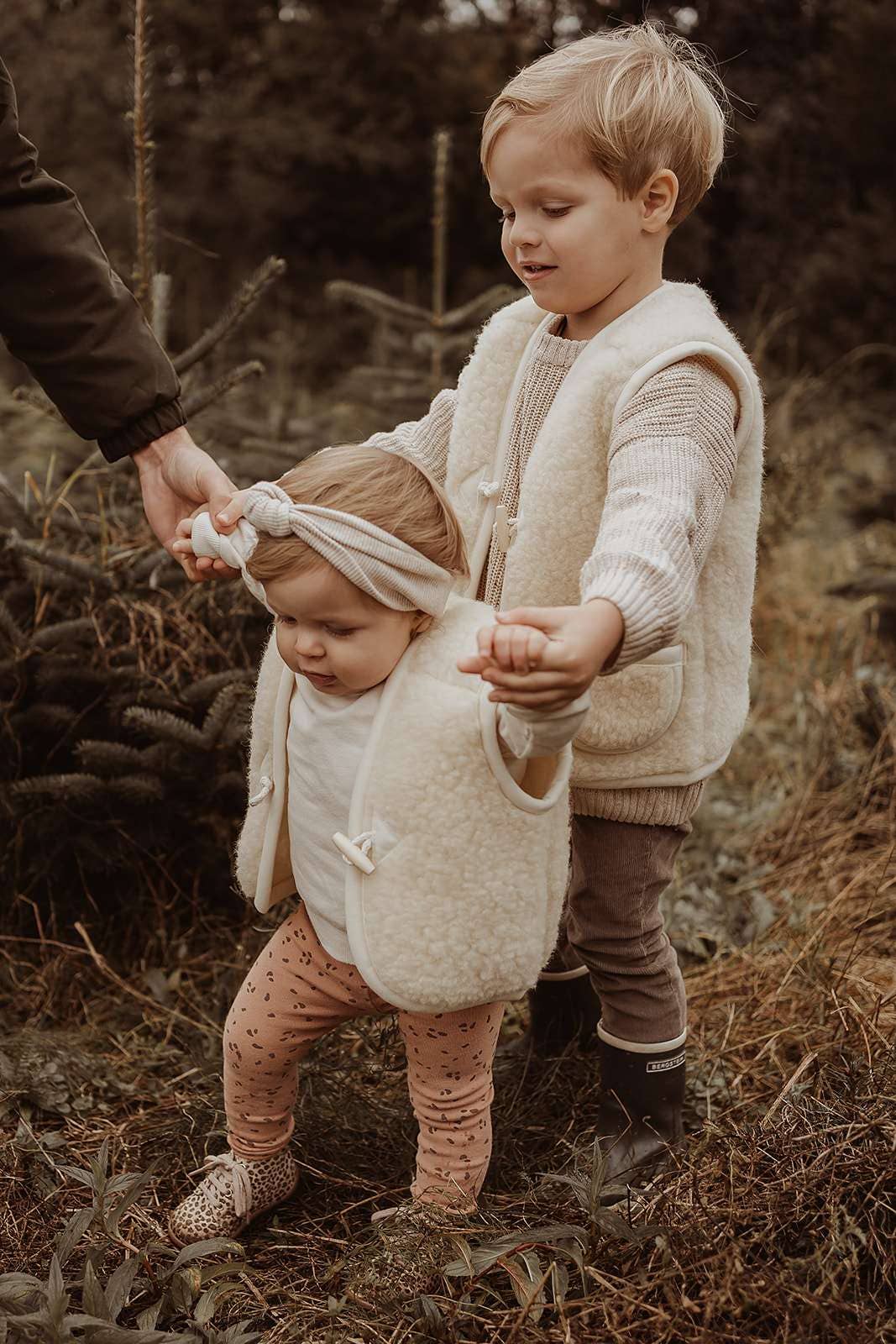 Gilet sans manche en laine blanc cassé - We are wovens