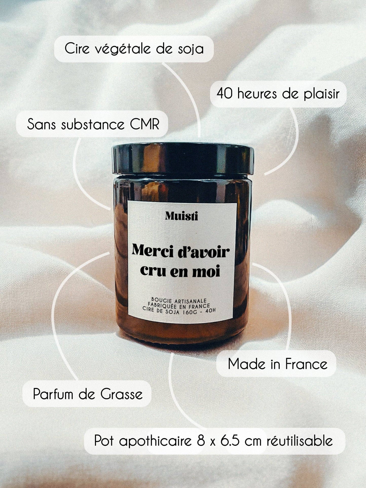 Bougie Parfumée - Merci d'avoir cru en moi