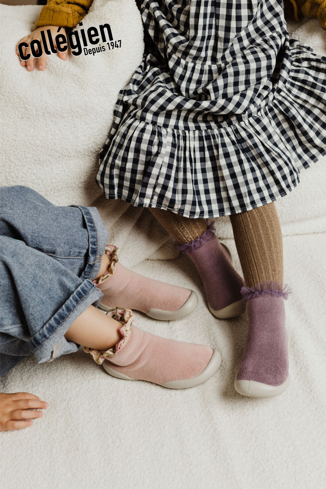 Chausson chaussette rose - Collégien