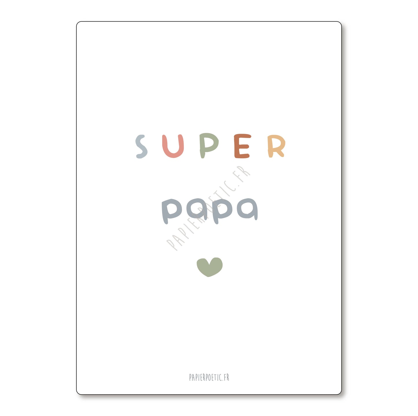 Carte "Super Papa" - Papier Poetic