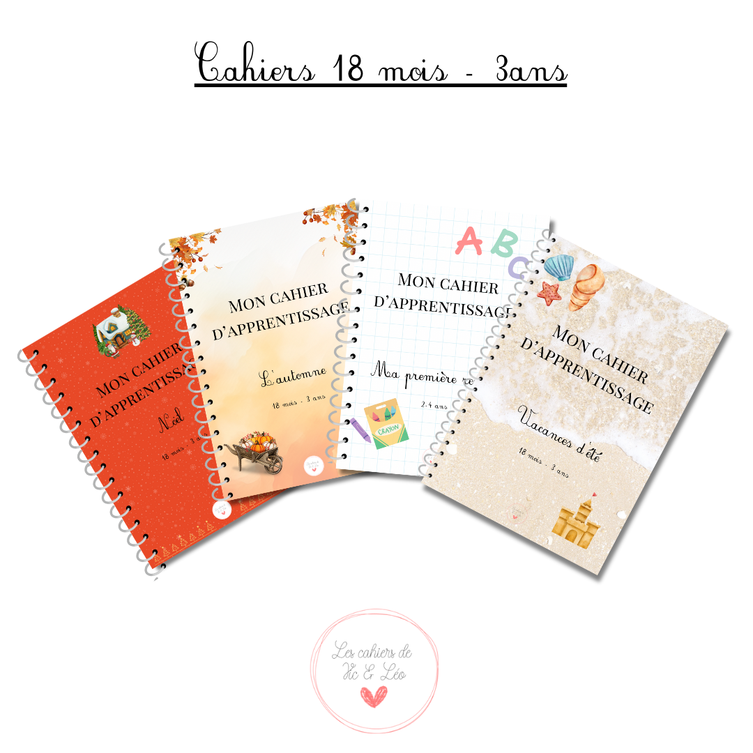 Cahiers d'activités 18 mois - 3 ans