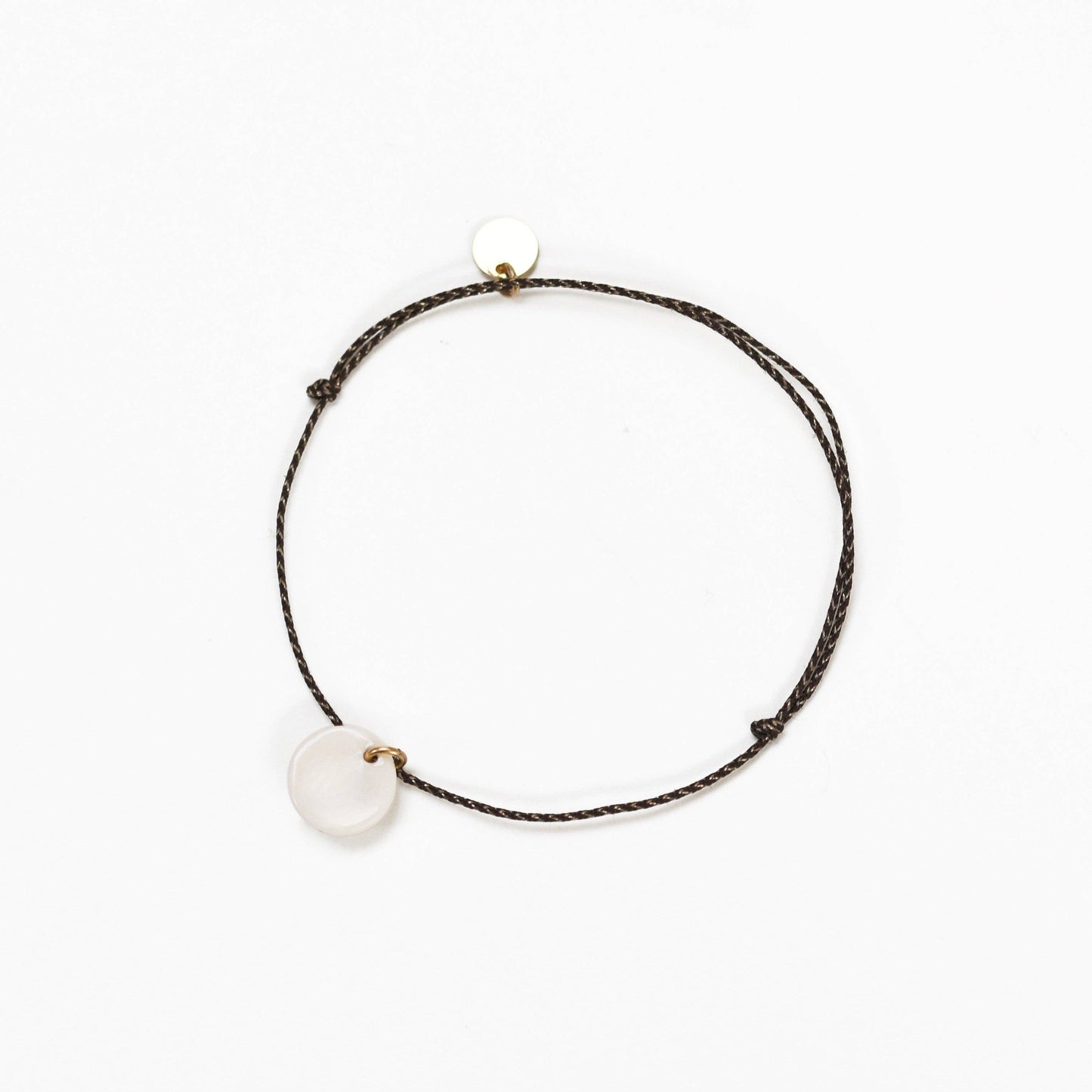 Bracelet Médaillon Bonheur Noir doré - Baubels
