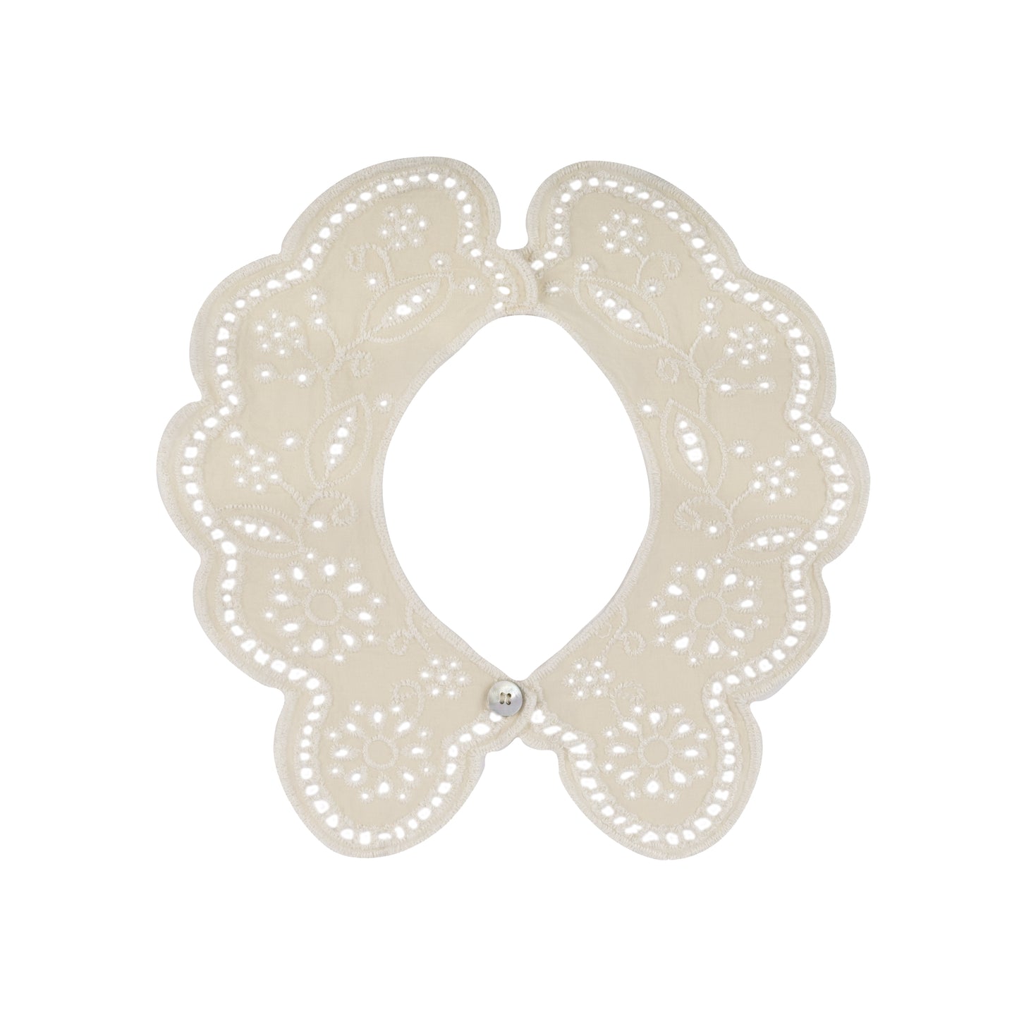 Col Claudine en broderie anglaise - Collégien