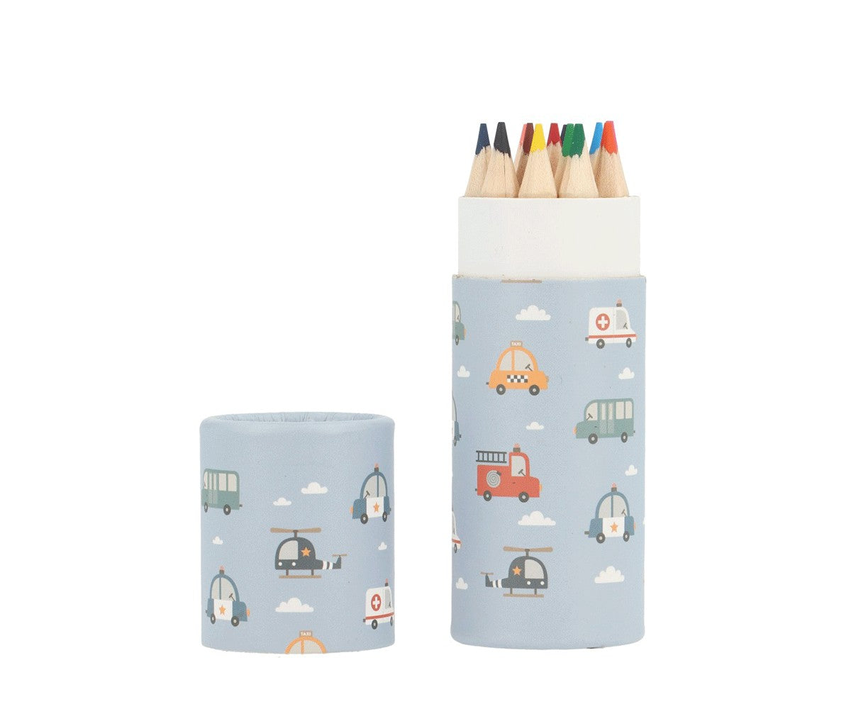 Tube 12 Crayons City Cars - Tutete