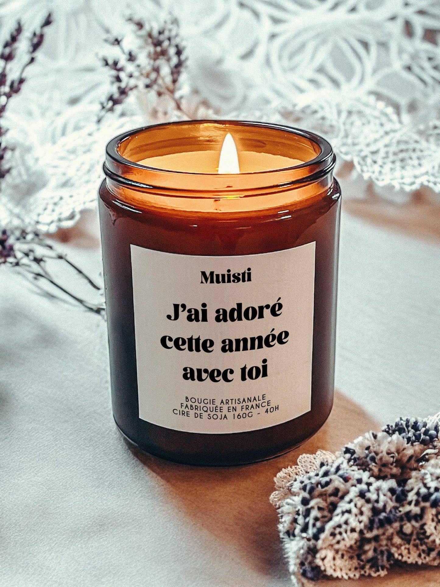 Bougie Parfumée J'ai adoré cette année avec toi
