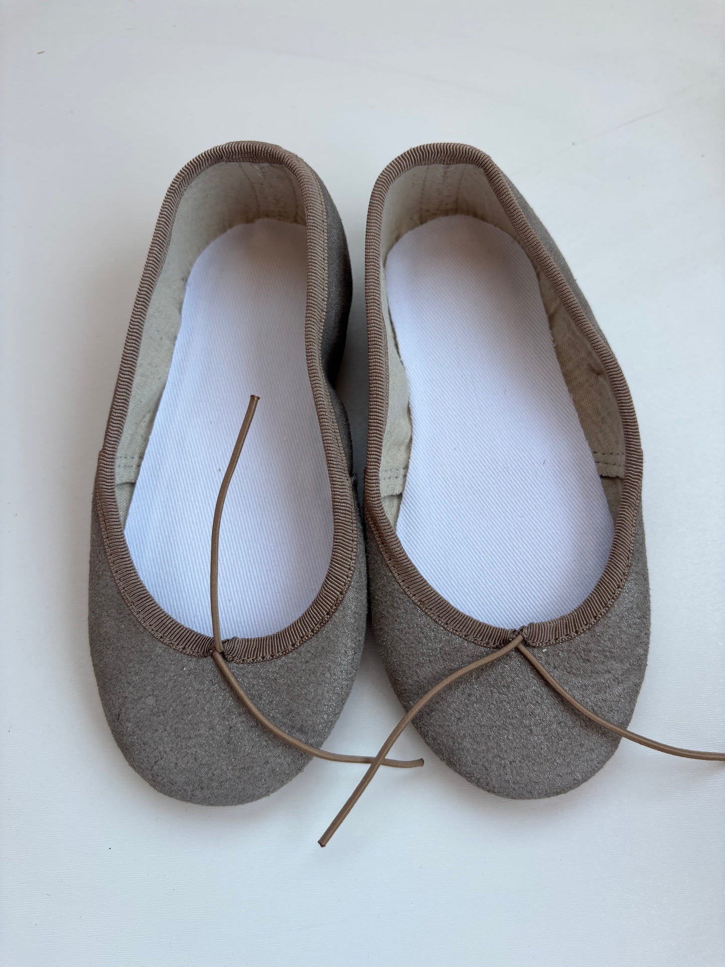Ballerines beige métallisé