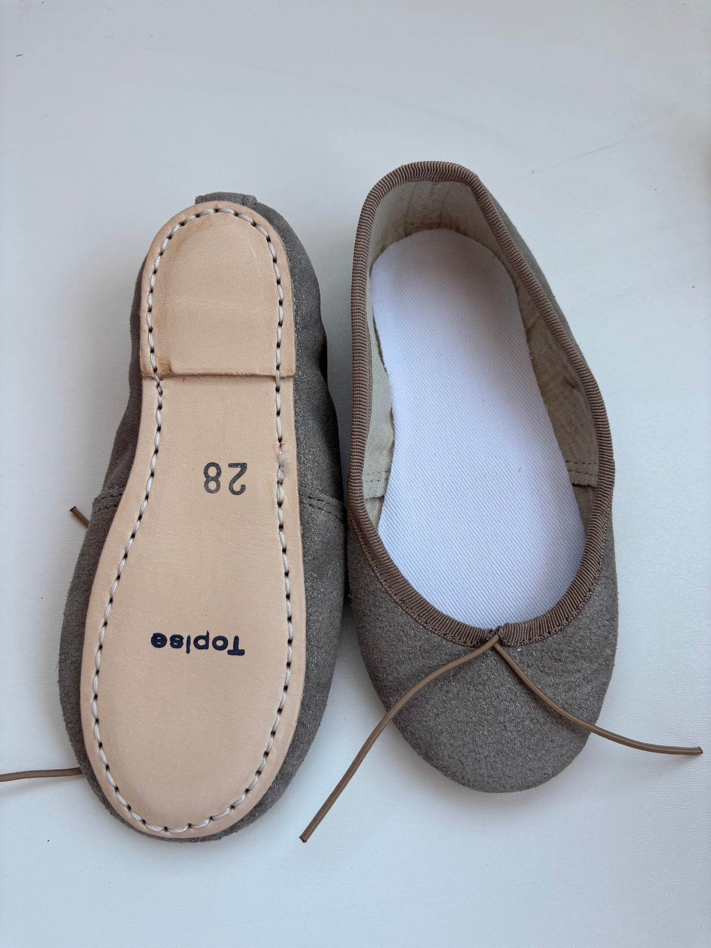 Ballerines beige métallisé