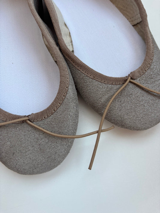 Ballerines beige métallisé