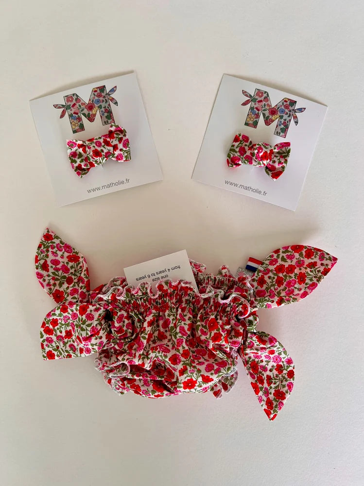 Maillot de bain rose coquelicot - Matholie