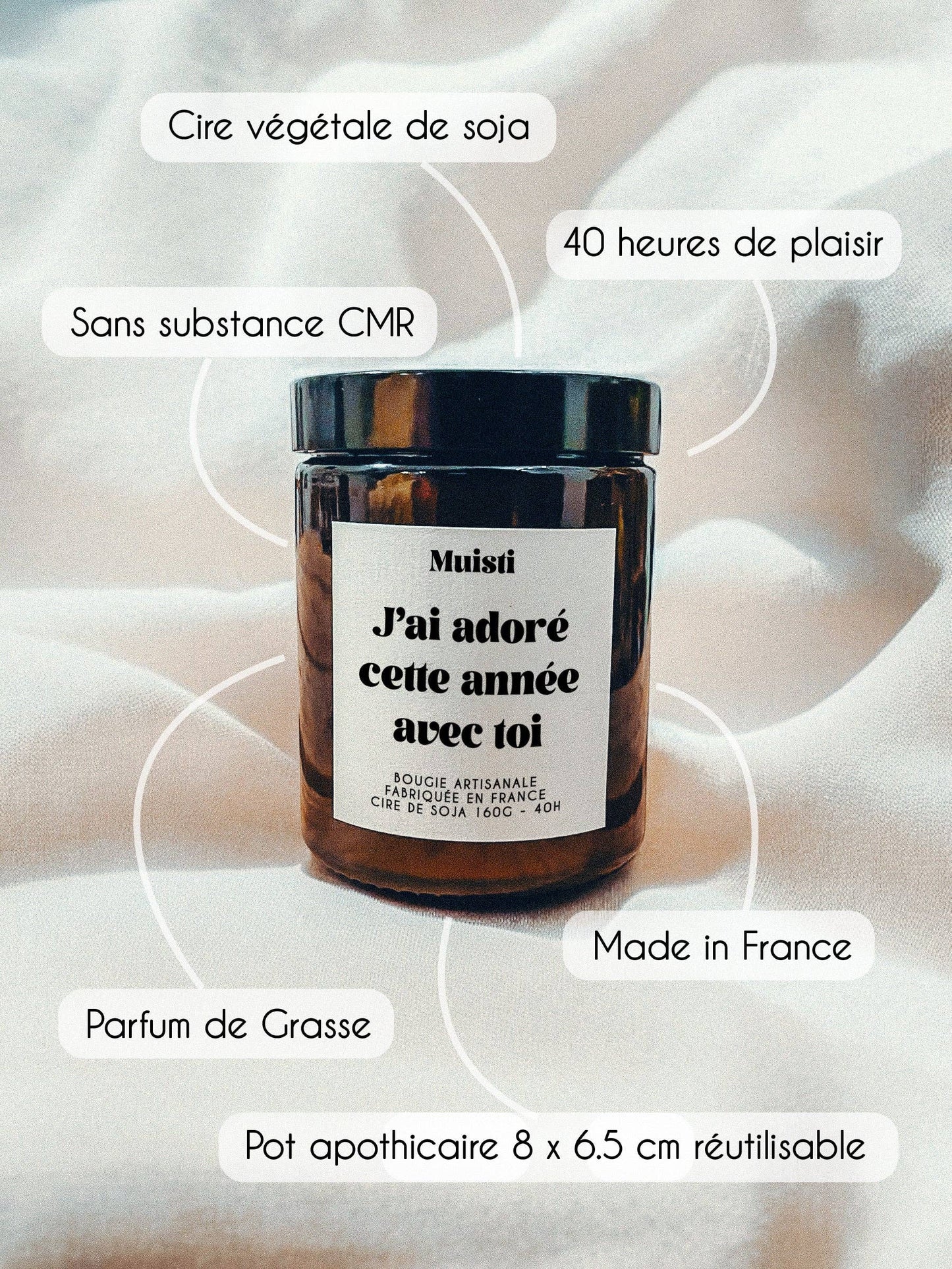 Bougie Parfumée J'ai adoré cette année avec toi