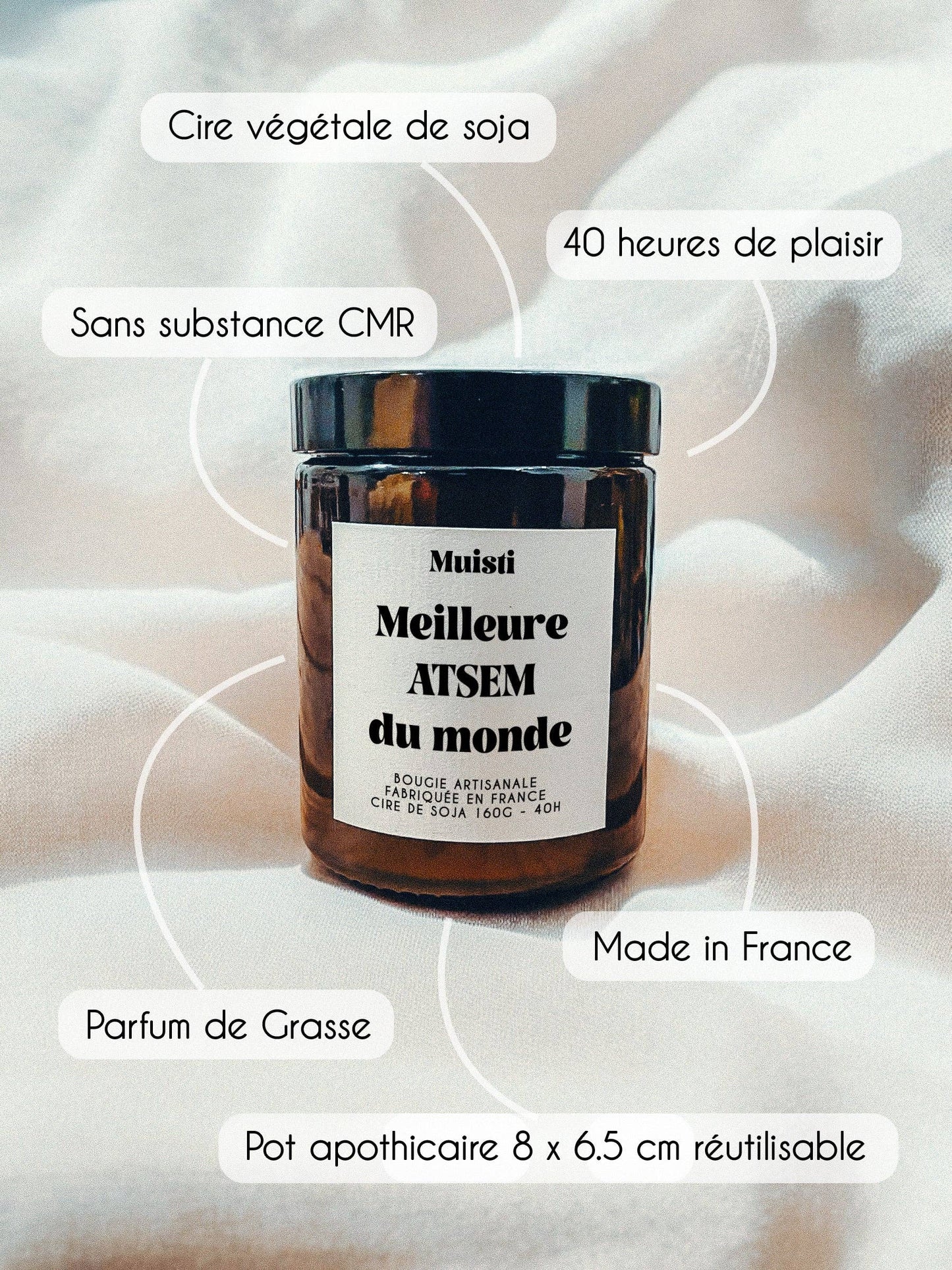 Bougie Parfumée Meilleure ATSEM du monde