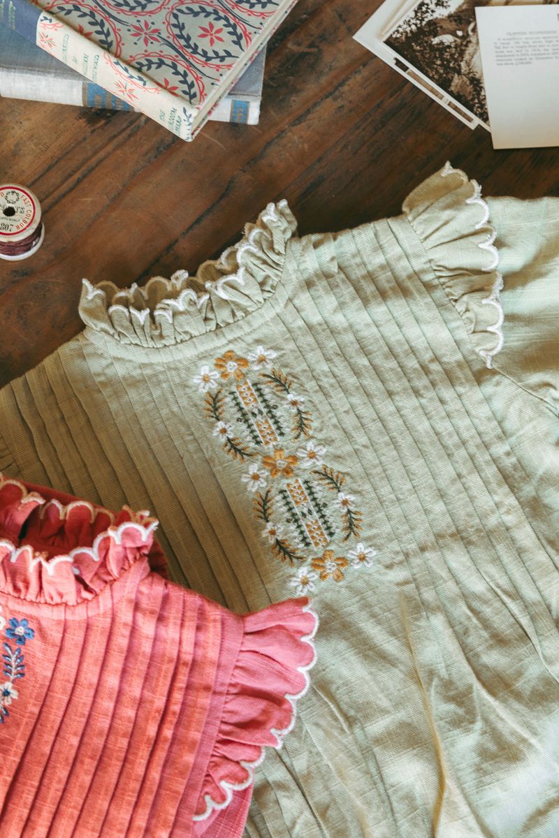 Barboteuse Marie verte - Lali Kids