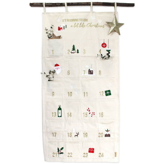 Calendrier de l'avent en tissu