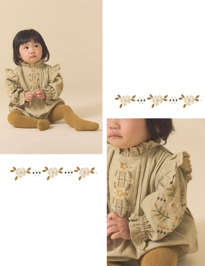 Barboteuse Marie verte - Lali Kids