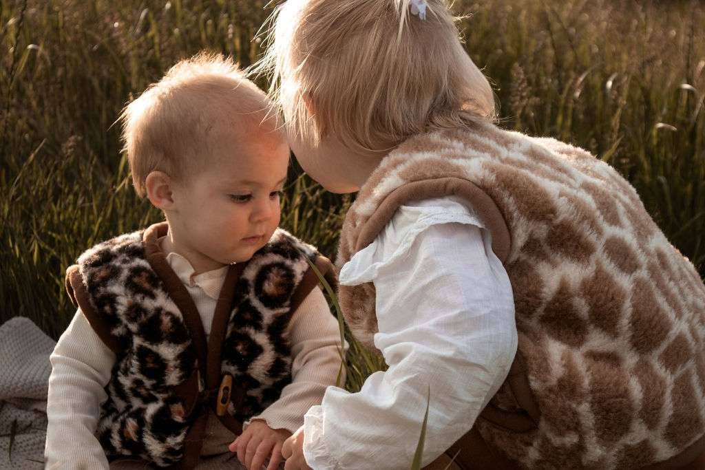 Gilet sans manche en laine léopard - We are wovens