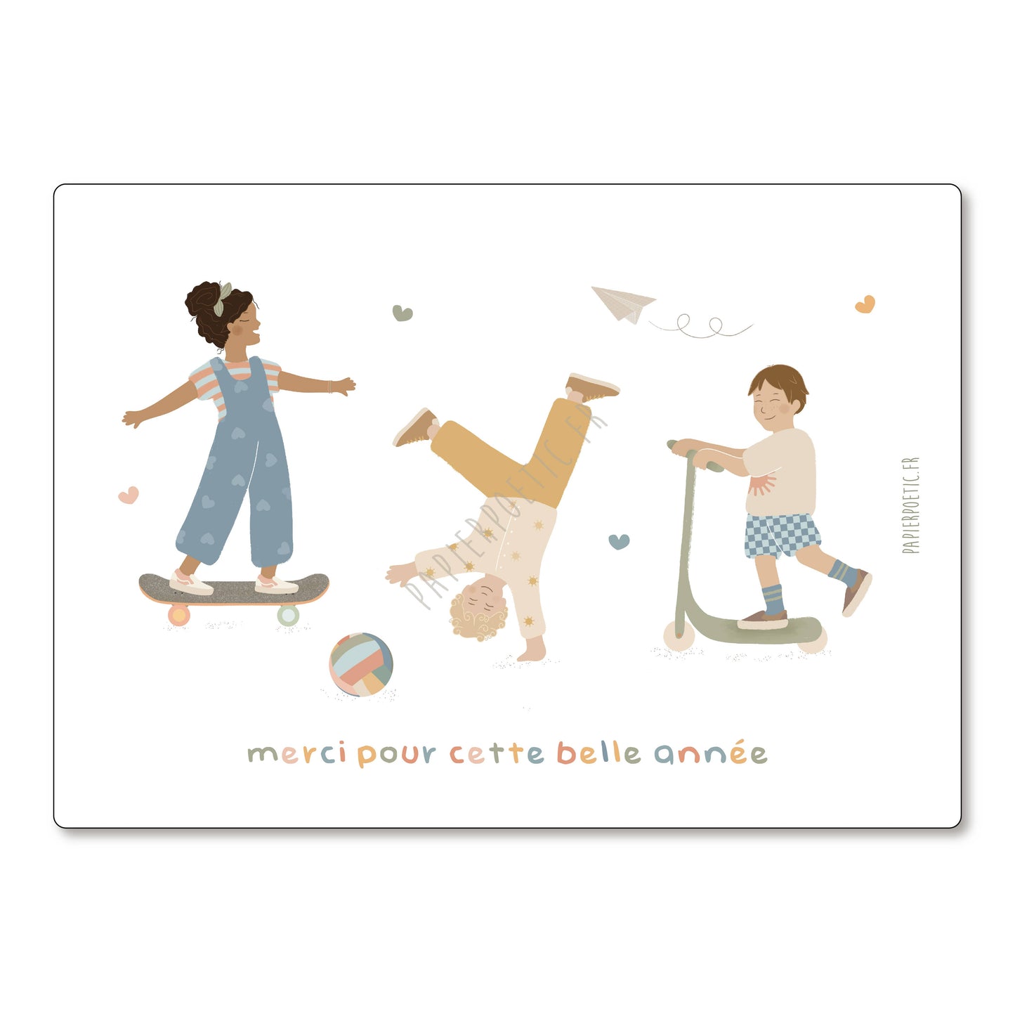 Carte "Merci pour cette belle année" - Papier Poetic