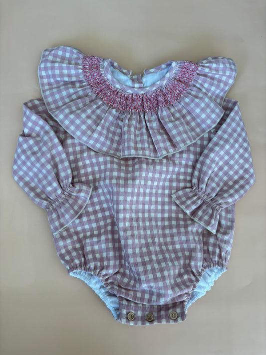 Barboteuse Marsella rose - Cotton Bel