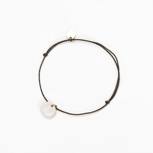 Bracelet Médaillon Bonheur Noir doré - Baubels