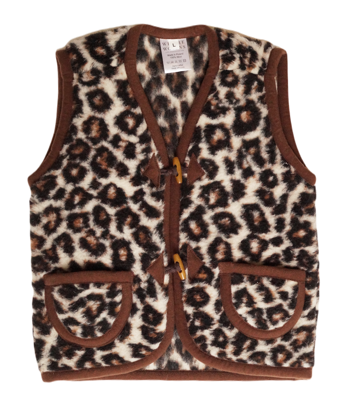 Gilet sans manche en laine léopard - We are wovens