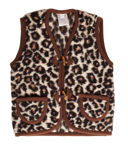 Gilet sans manche en laine léopard - We are wovens