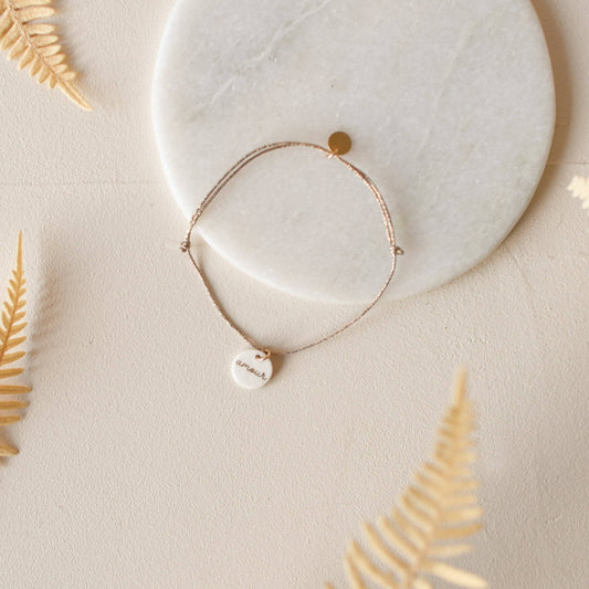 Bracelet Médaillon Amour Doré - Baubels