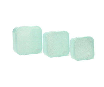 3 Boîtes Déjeuner Paillettes Turquoise - Tutete