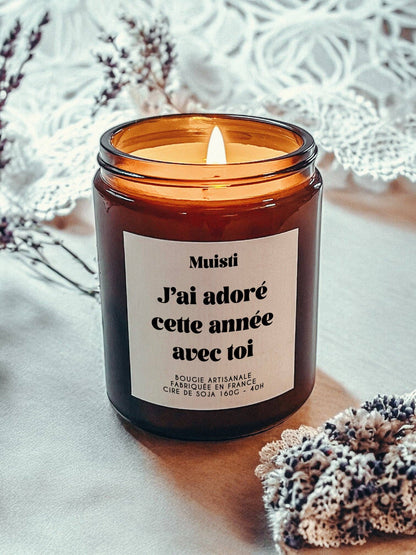 Bougie Parfumée J'ai adoré cette année avec toi