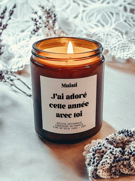 Bougie Parfumée J'ai adoré cette année avec toi
