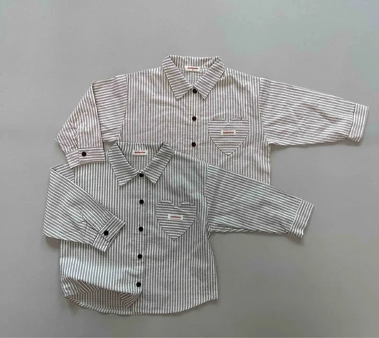 Chemise poche en coeur