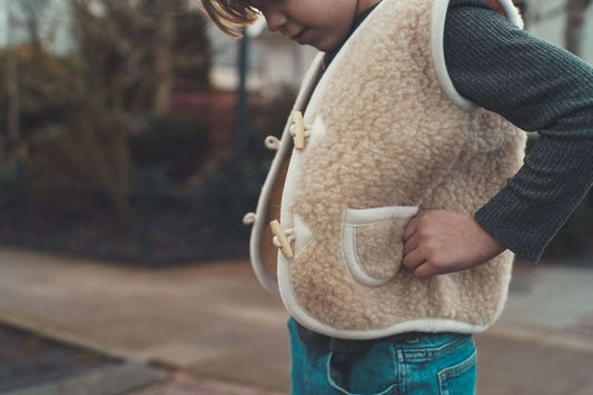 Gilet sans manche en laine Cappuccino - We are wovens