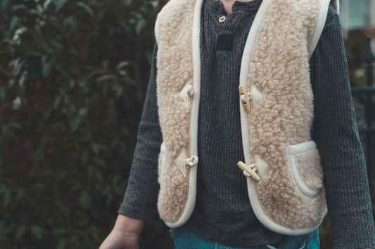Gilet sans manche en laine Cappuccino - We are wovens