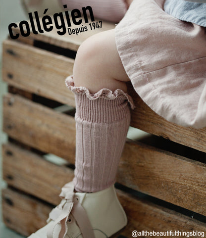 Chaussettes hautes à dentelle - Collégien