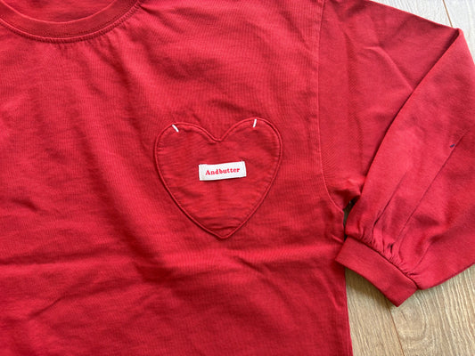 T-shirt poche en coeur