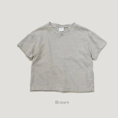 T-shirt rayé beige