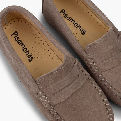 Moccasin en suède Taupe - Pisamonas