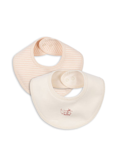 Pack 2 bavoirs bébé rose - Fanga