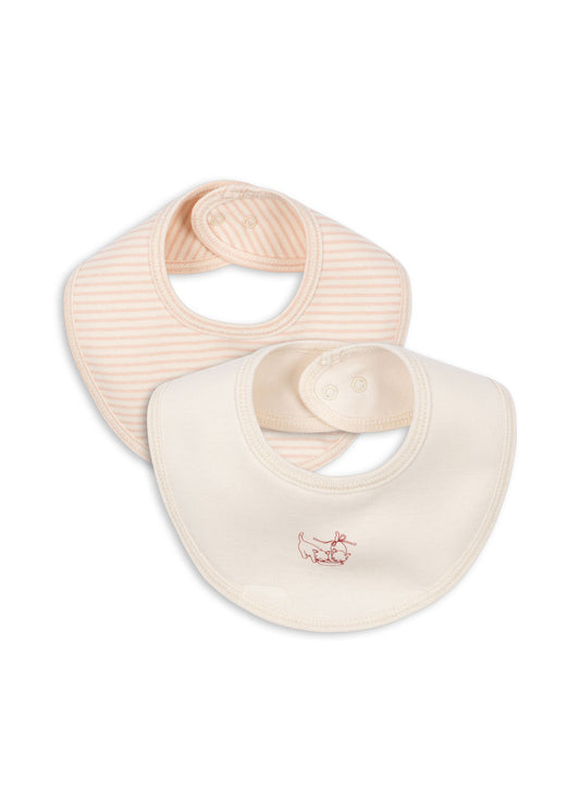 Pack 2 bavoirs bébé rose - Fanga