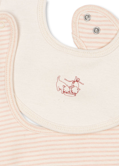 Pack 2 bavoirs bébé rose - Fanga