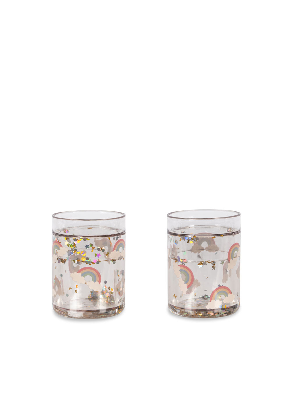 Set de 2 verres pailletés Arc-en-ciel - Konges Sjøld