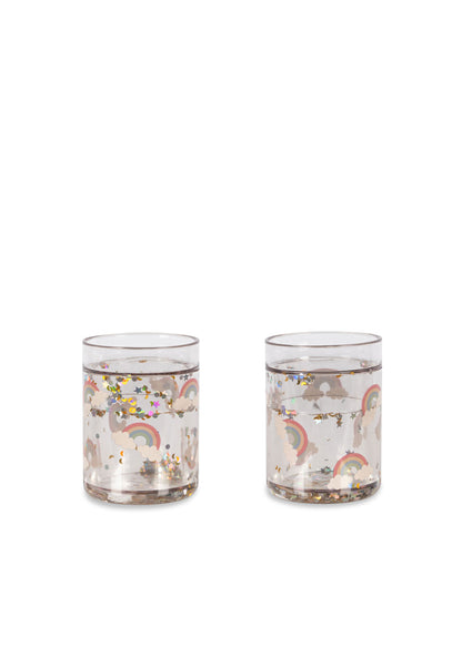 Set de 2 verres pailletés Arc-en-ciel - Konges Sjøld