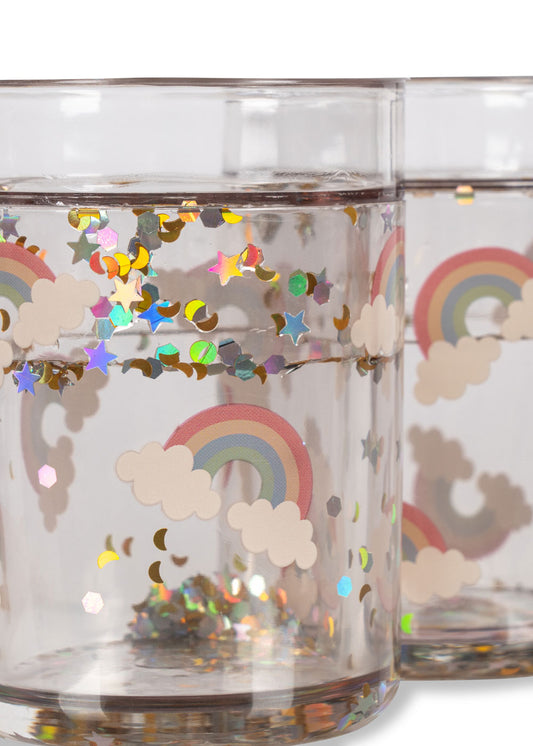 Set de 2 verres pailletés Arc-en-ciel - Konges Sjøld